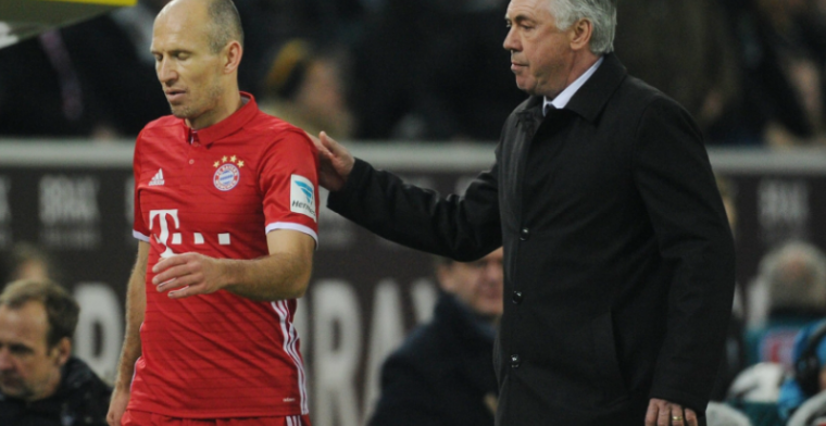 Ancelotti toont begrip voor boze Robben: Voetballers zijn ook maar mensen