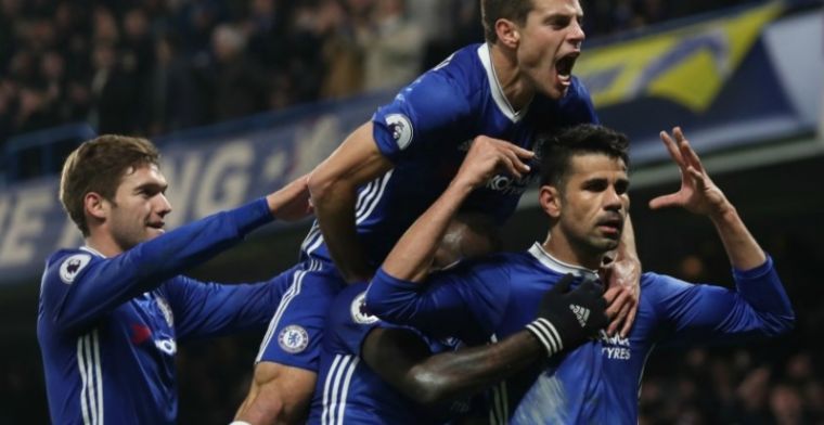 Feestende Diego Costa lacht Conte uit, vertrek op komst?