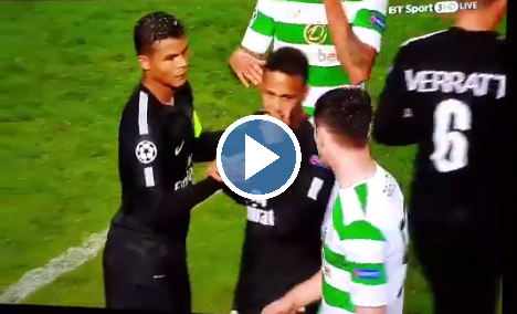 Neymar weigert hand te schudden van 18-jarige Champions League-debutant