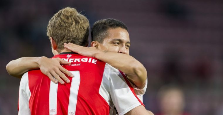 Jong PSV maakt gehakt van laagvlieger Go Ahead; noodweer gooit roet in het eten