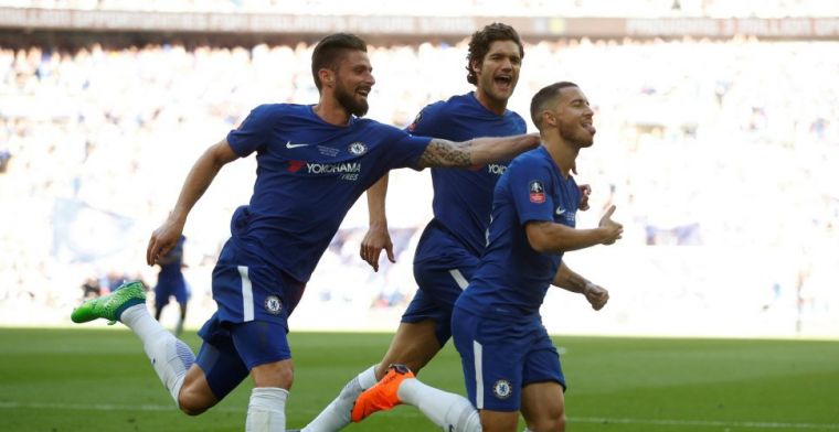 Hazard bezorgt Chelsea FA Cup met winnende goal tegen Manchester United