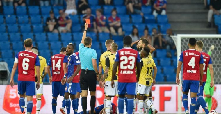 Vitesse machteloos na vroege rode kaart in Basel: Arnhemmers klaar in Europa