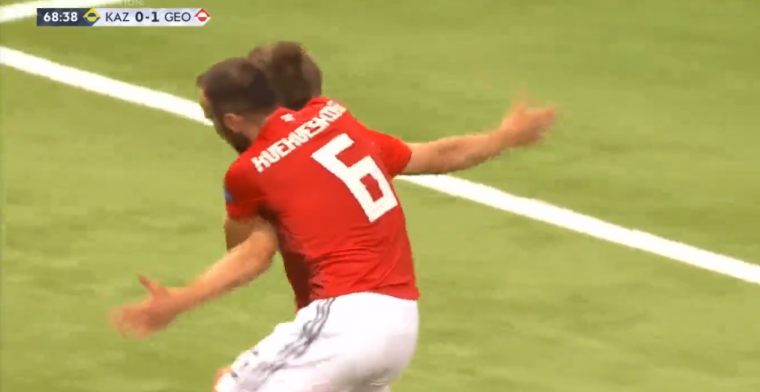 Georgiër maakt eerste Nations League-goal ooit: bal eindigt perfect in de kruising