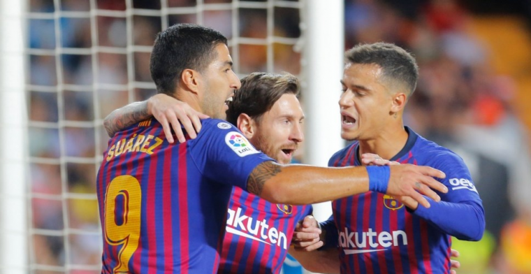 Barcelona bijt zich stuk en raakt koppositie kwijt bij Valencia