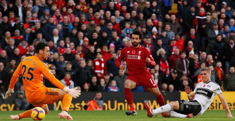 Liverpool wint van Fulham na discutabel moment met Mitrovic