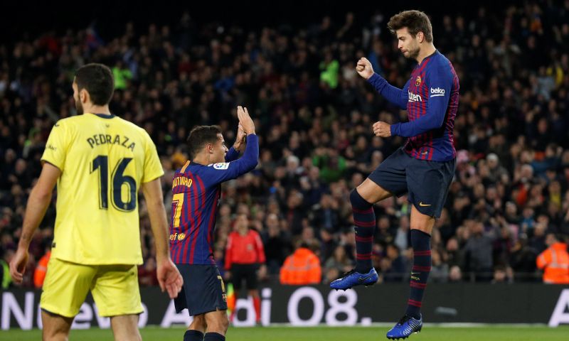 Piqué doet goal in Eindhoven dunnetjes over en helpt Barça aan moeizame zege Afbeelding: Piqué doet goal in Eindhoven dunnetjes over en helpt Barça aan moeizame zege