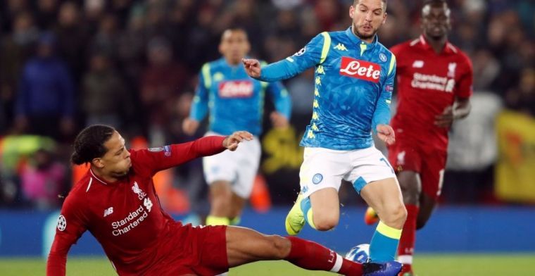 Van Dijk over 'harde sliding' op Mertens: 'Vond het helemaal geen slechte ingreep'