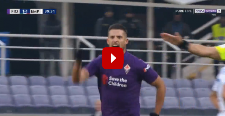 GOAL! Mirallas knalt hem heerlijk in het dak voor Fiorentina