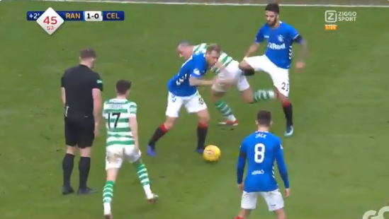 The Old Firm in een notendop: een minuut lang hakken en zagen