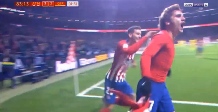 Geniaal doelpunt Atlético: Griezmann volleert binnen na wereldassist Lemar