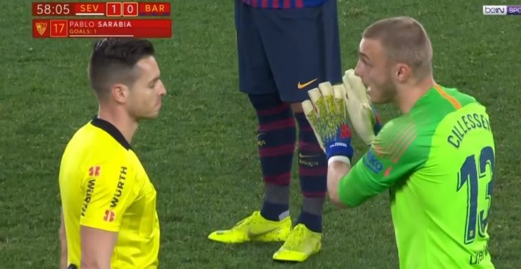 Cillessen gepasseerd na assist Promes: protesten van Barça-doelman tevergeefs