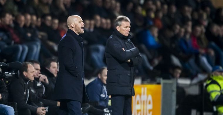 Ten Hag: 'De eerste helft was heel slecht, in de tweede rechtten we de rug'