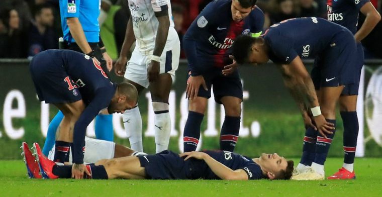 Meunier loopt hersenschudding op, PSG trekt met zorgen richting Manchester