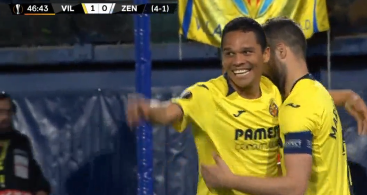 GOAL: Bacca (ex-Club Brugge) pikt ook zijn treffer mee bij al geplaatst Villarreal