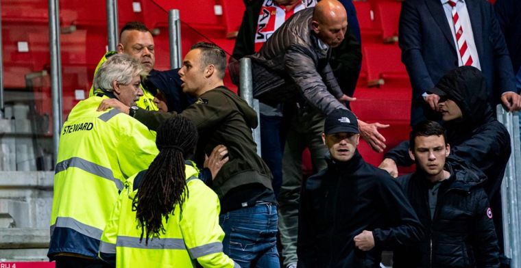 Fan valt na opstootje van reling op Het Kasteel, ME moet ingrijpen buiten stadion