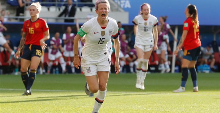 Topfavoriet Amerika wint moeizaam van Spanje en treft gastland Frankrijk