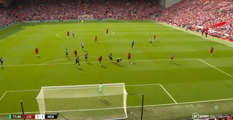 Mooi: Van Dijk heeft vooruitziende blik en juicht alvast voordat Salah scoort