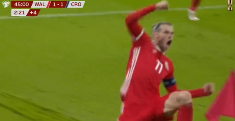 GOAL! Publiekslieveling Bale staat nog maar eens op bij zijn Wales!