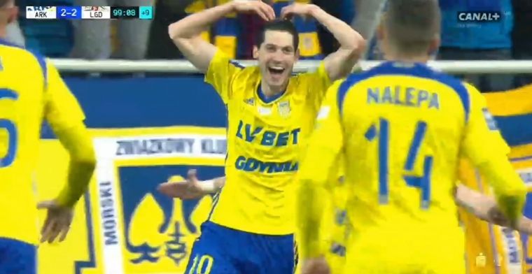 Marko Vejinovic grijpt de hoofdrol in Polen: schitterende 2-2 in minuut 99 (!)