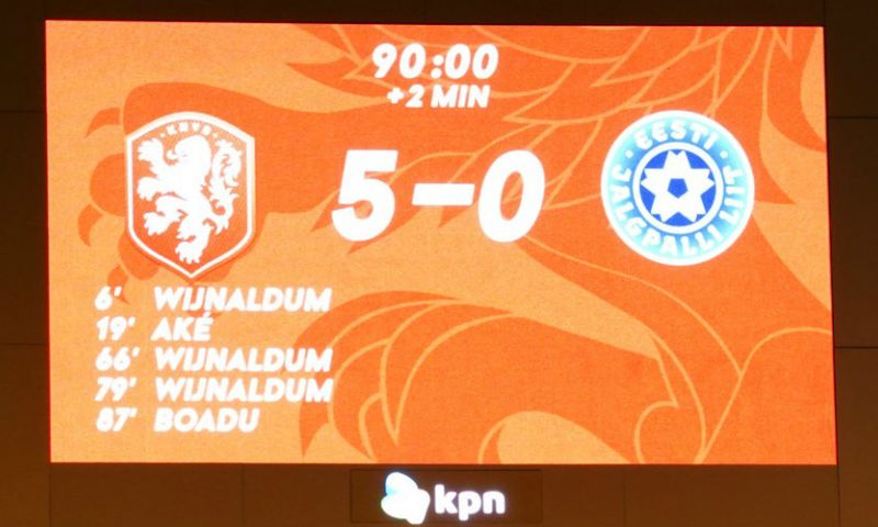 UEFA ziet 'replay on giant screen' tijdens Nederland-Estland en dreigt met actie Afbeelding: UEFA ziet 'replay on giant screen' tijdens Nederland-Estland en dreigt met actie