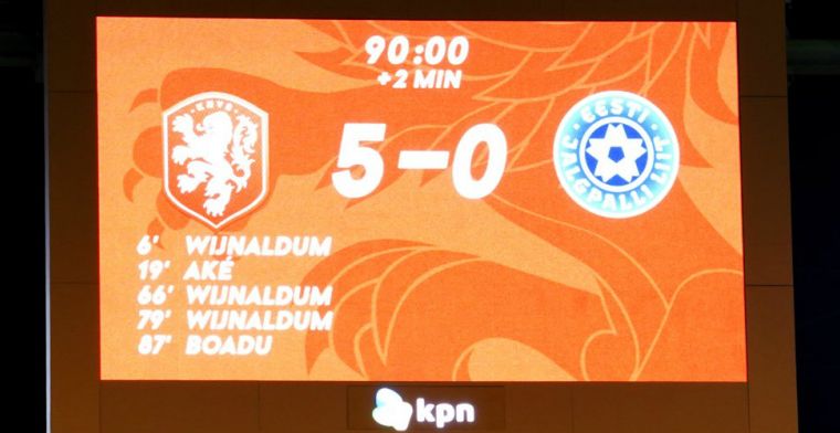 UEFA ziet 'replay on giant screen' tijdens Nederland-Estland en dreigt met actie