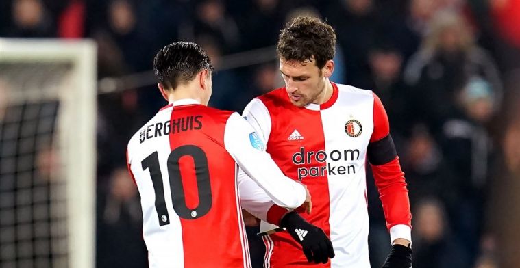 'Berghuis traint niet mee bij Feyenoord, wedstrijd in Arnhem is nog onzeker'