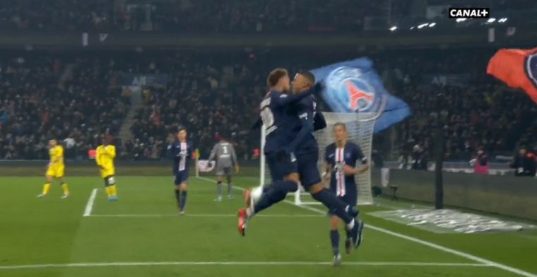 PSG-supertrio staat op: pass Neymar, assist Di María, heerlijke hakbal Mbappé