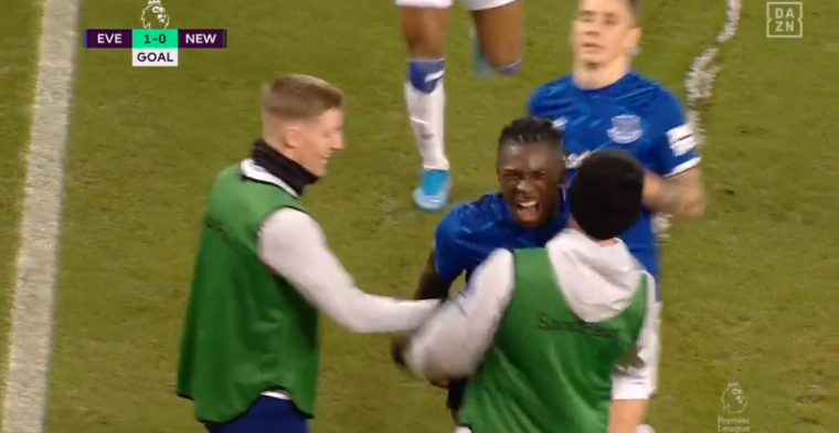 Kijk die ontlading: Kean maakt eindelijk eerste doelpunt voor Everton