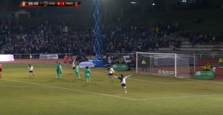 Strak in de bovenhoek: derdedivisionist stunt, heerlijke uitval tegen Real Madrid