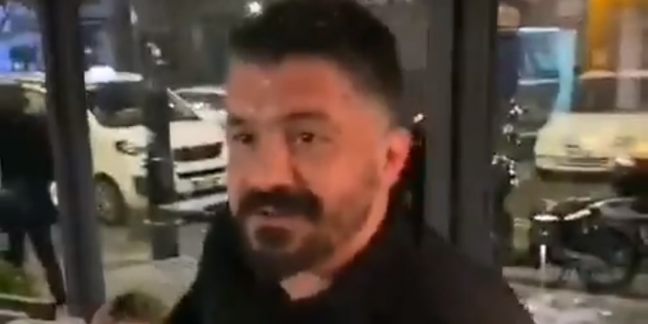 Hilarisch: ober met ballen laat Gattuso schrikken met klassieke grap