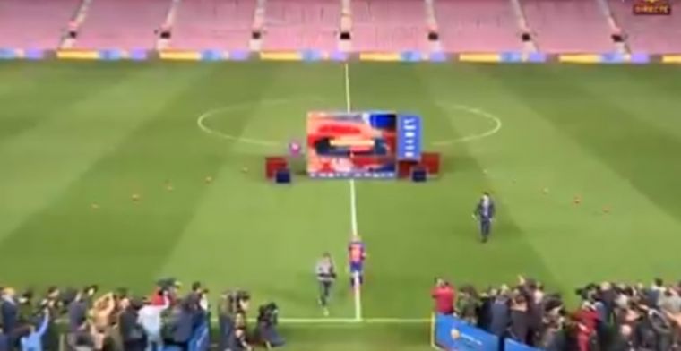 Geluk bij een ongeluk: Camp Nou bijna leeg bij presentatie Braithwaite