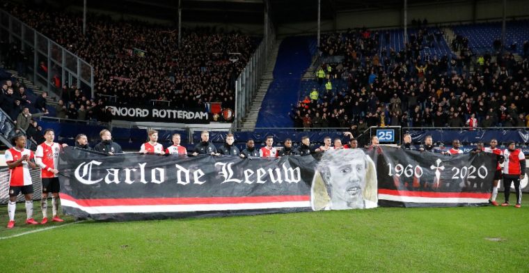 Laatste eerbetoon aan overleden materiaalman De Leeuw: minuut lang applaus in Kuip