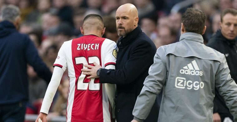 Ten Hag komt met Ziyech-update: 'Het was al bekend dat hij klachten had'