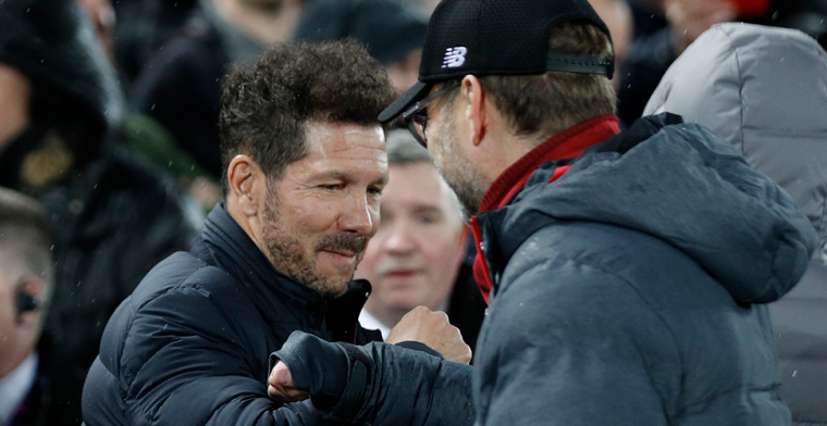Simeone pareert Klopp-kritiek: 'We kwamen hier om te winnen en we geven nooit op'