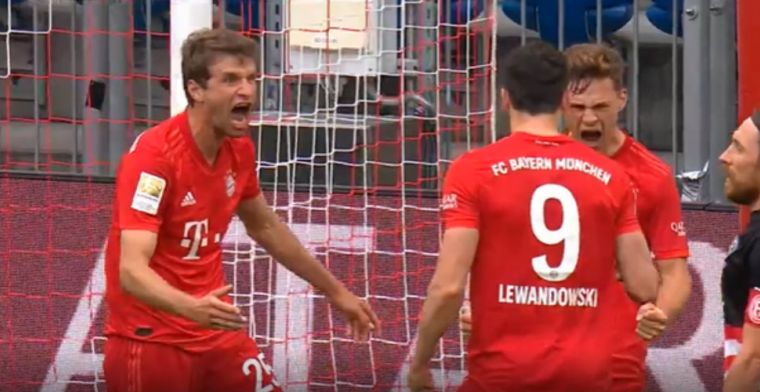 GOAL: Lewandowski scoort met een pareltje zijn eerste ooit tegen Düsseldorf