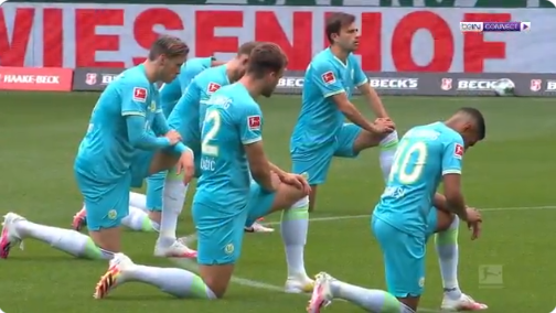 Bundesliga-zondag begint met statement: Casteels en ploegmaats 'take a knee'