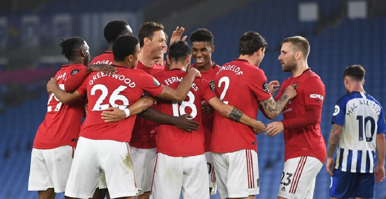 Man United heeft het helemaal op de rit en klimt naar plek vijf