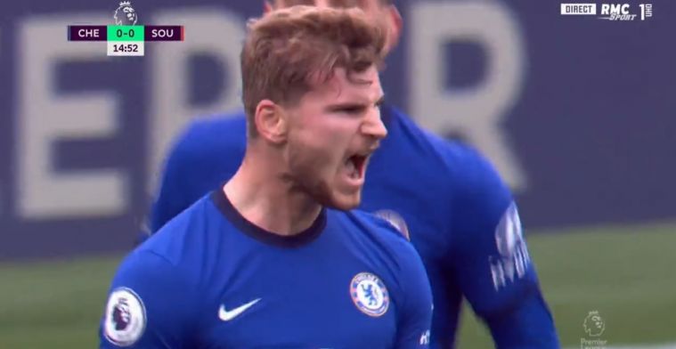 Van de hatelijke nul af: eerste Premier League-goals van Werner zijn heel fraai