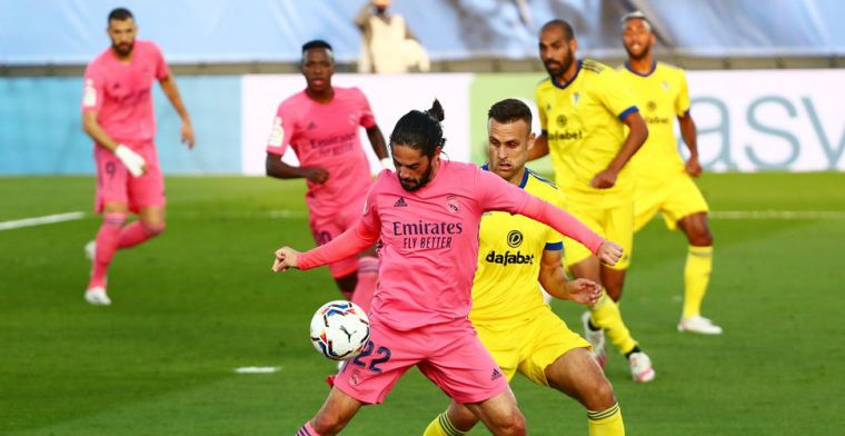 Courtois en Real Madrid gaan pijnlijk onderuit tegen promovendus Cadiz