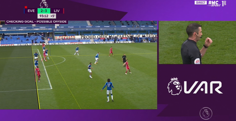 VAR-waanzin in Engeland? Halve centimeter buitenspel kost Liverpool late zege