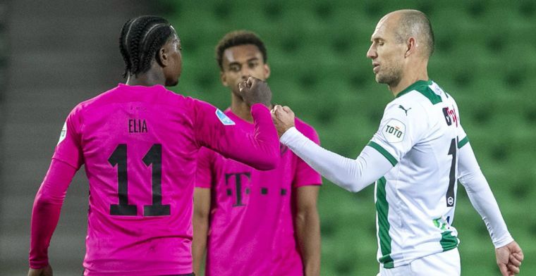 Robben knipoogt: Als je hierheen was gekomen, had je niet op de bank gezeten
