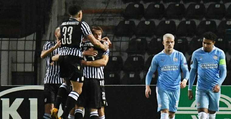 PSV gaat hard onderuit bij PAOK na vreselijke tweede helft