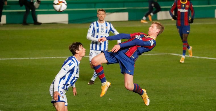 Barcelona bereikt eindstrijd op turbulente avond voor hoofdrolspeler De Jong