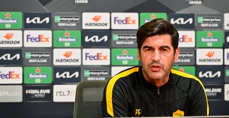Roma-coach Fonseca schept duidelijkheid voor duel met Ajax: 'Zal moeilijk worden'
