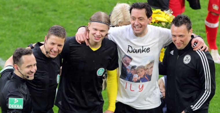 Prachtig: Haaland gunt afzwaaiende arbiter Gräfe zijn wedstrijdshirt