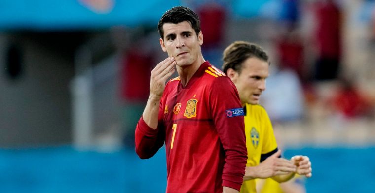 Morata haalt schouders op na Spaanse kritiek: 'Vind dat ik geen grote fout maakte'