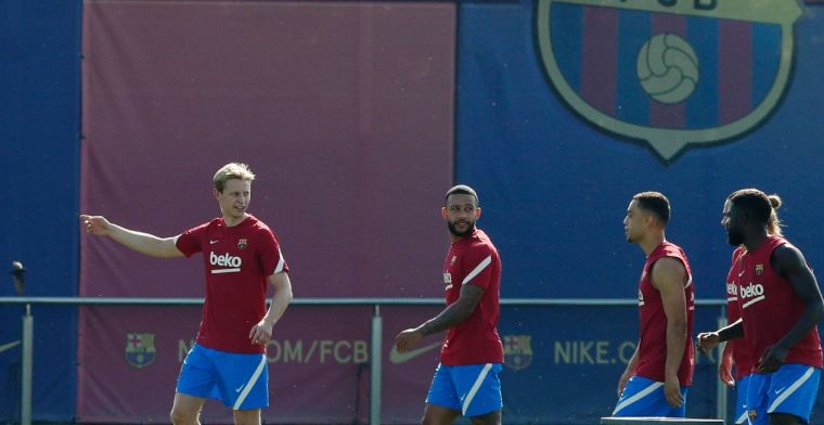 Koeman posteert Memphis en De Jong op Barça-bank voor oefenduel, Dest in basis