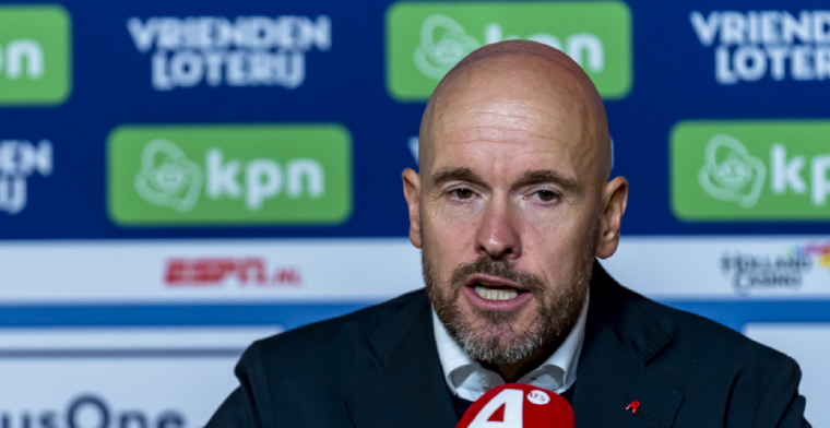 Ten Hag: Data bepaalt niet of een speler wel of niet speelt of gewisseld wordt