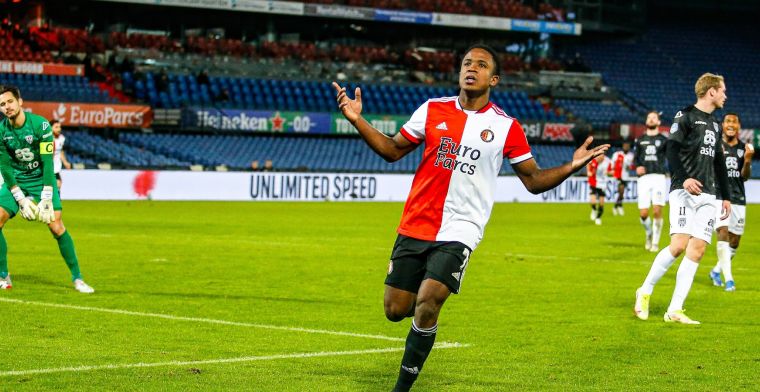 Feyenoord klimt dankzij Sinisterra naar plek twee na curieus duel met Heracles
