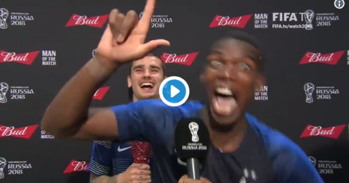 pogba verstoort interview van schaterende griezmann en doet fortnite dansje voetbalprimeur nl - fortnite dansjes tekenen